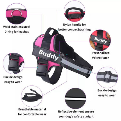 Personalized No-Pull Dog Harness – Reflective & Secure