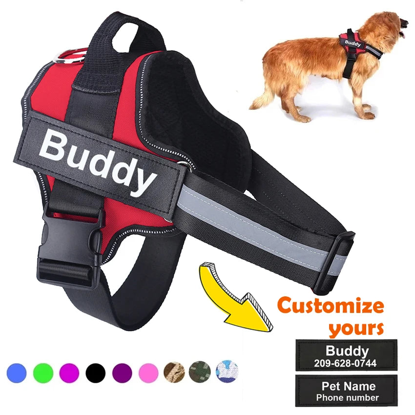 Personalized No-Pull Dog Harness – Reflective & Secure